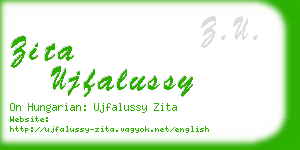 zita ujfalussy business card